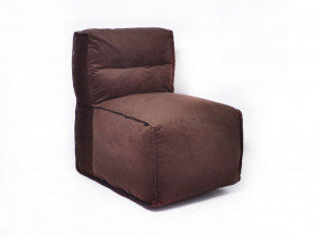 Прямое модульное бескаркасное кресло Комфорт (Шоколад велюр) в Мулымье - mulymya.germes-mebel.ru | фото